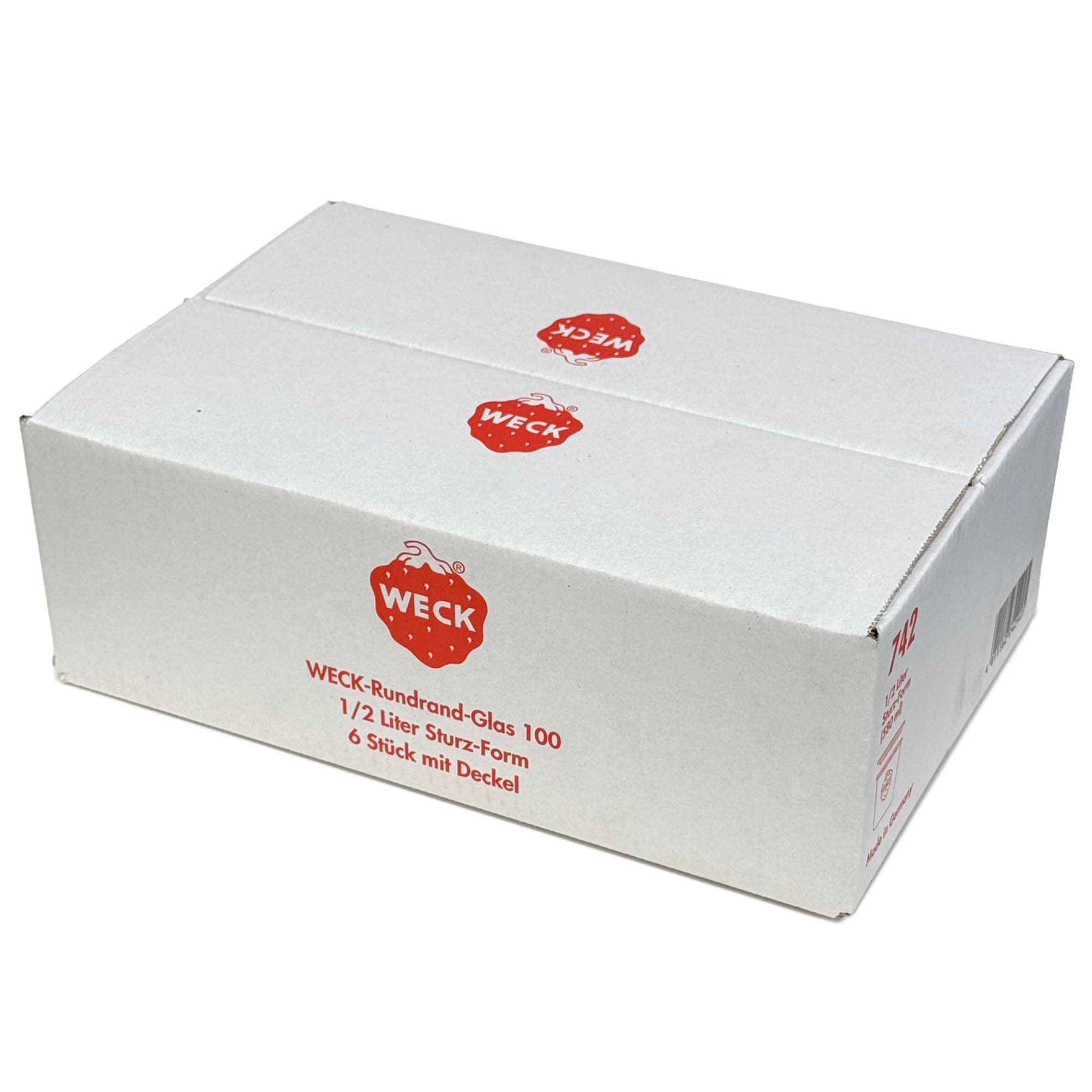 6x 580 ml słoik WECK typu Sturz z szklanym wieczkiem RR 100