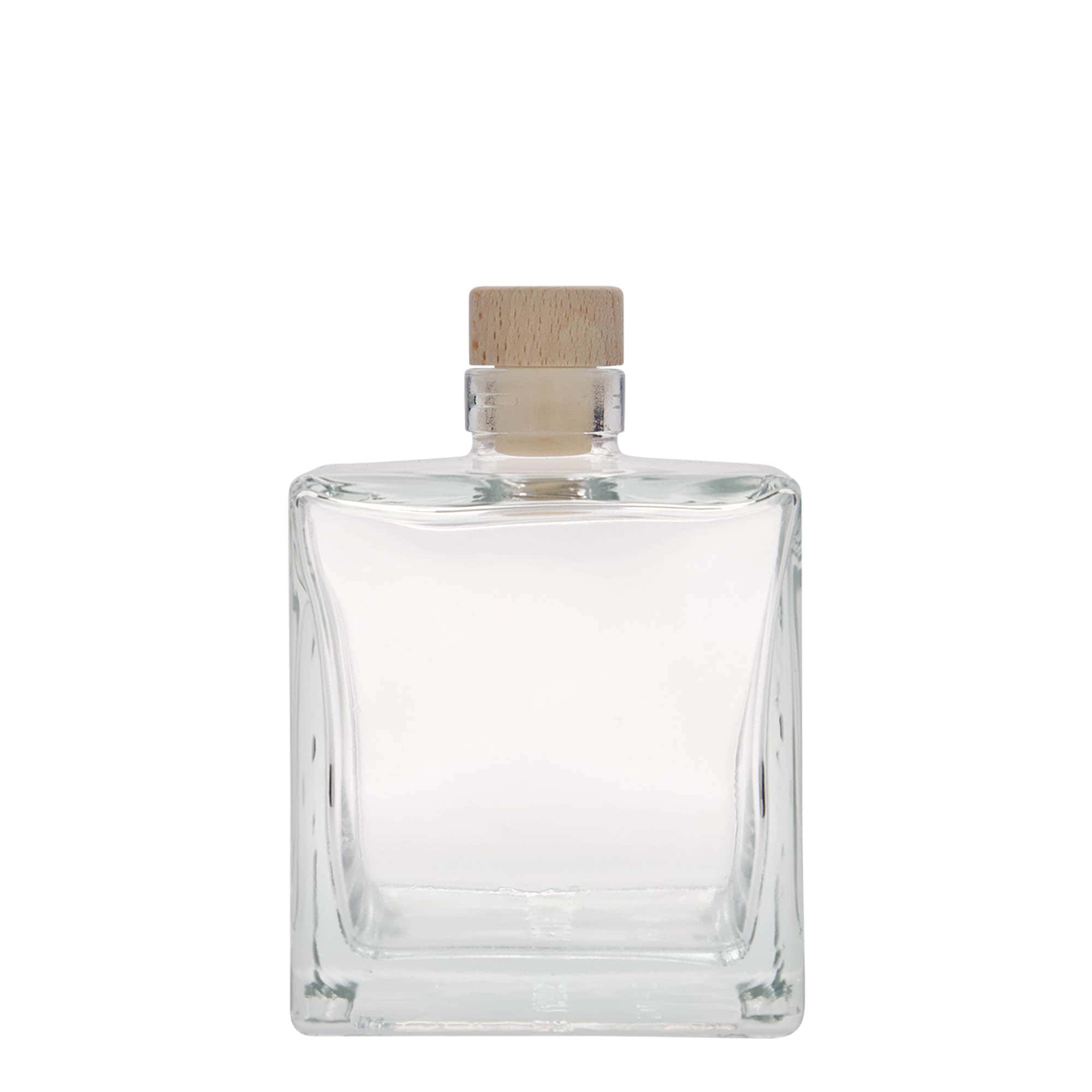 500 ml butelka szklana „Cube”, kwadratowa, szyjka: korek