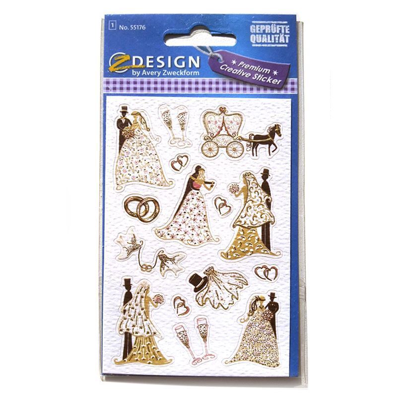 Naklejki Zweckform „Młode Pary”, papier, wielokolorowe