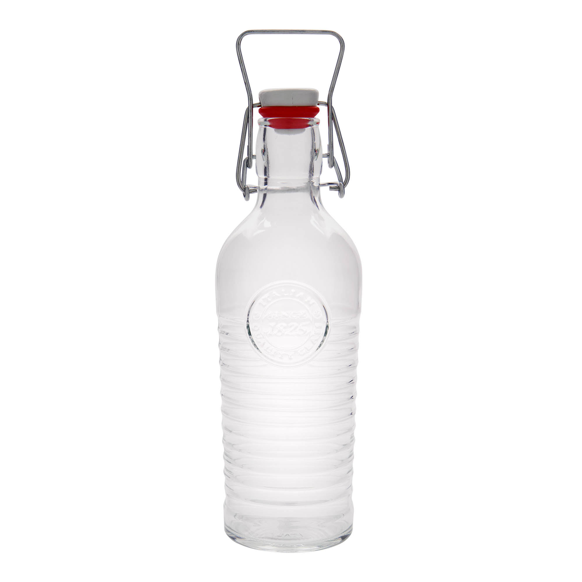 750 ml butelka szklana 'Officina 1825', szyjka: z zamknięciem na klamrę