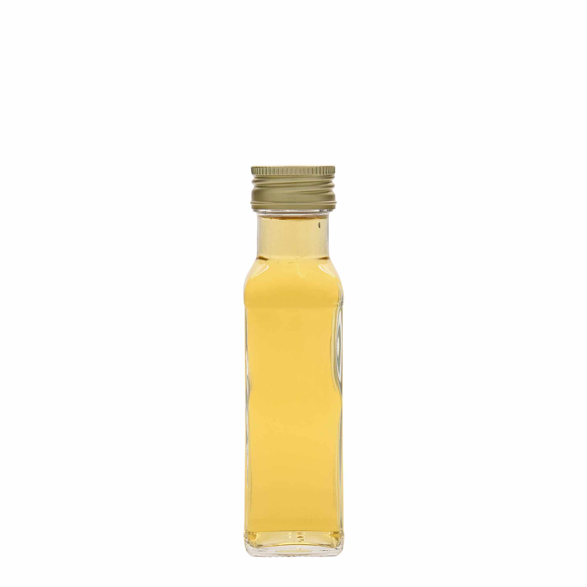100 ml butelka szklana 'Marasca', kwadratowa, zamknięcie: PP 31,5
