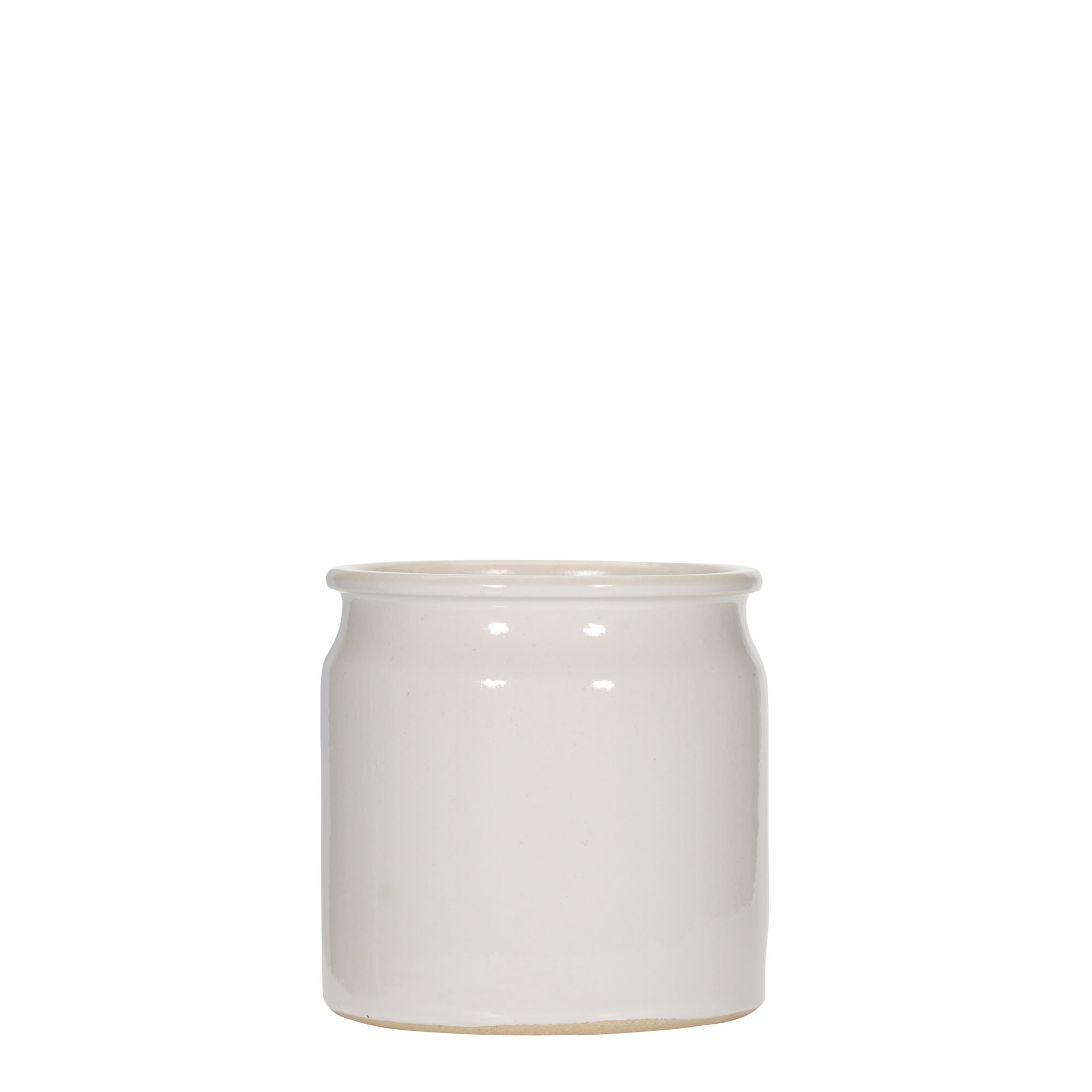 160 ml garnek z kamionki, ceramika, biały, wylot: korek