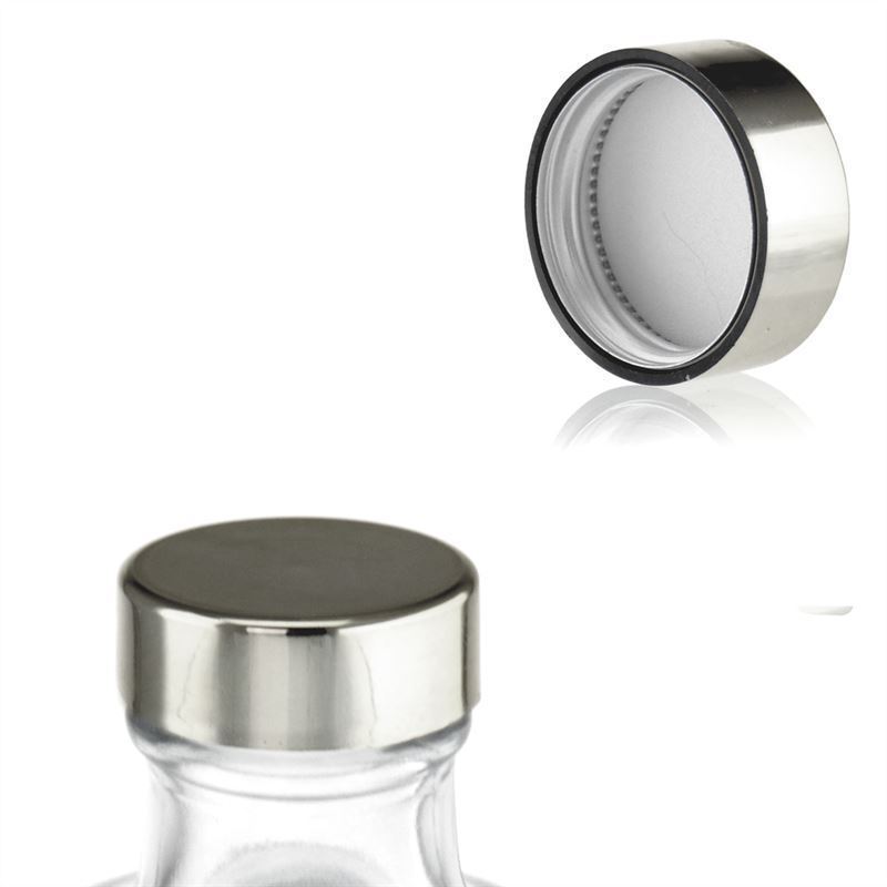 Zakrętka, tworzywo ABS, srebrna, do szyjki: GPI 33/400 Zakrętka, tworzywo ABS, srebrna, do szyjki: GPI 33/400