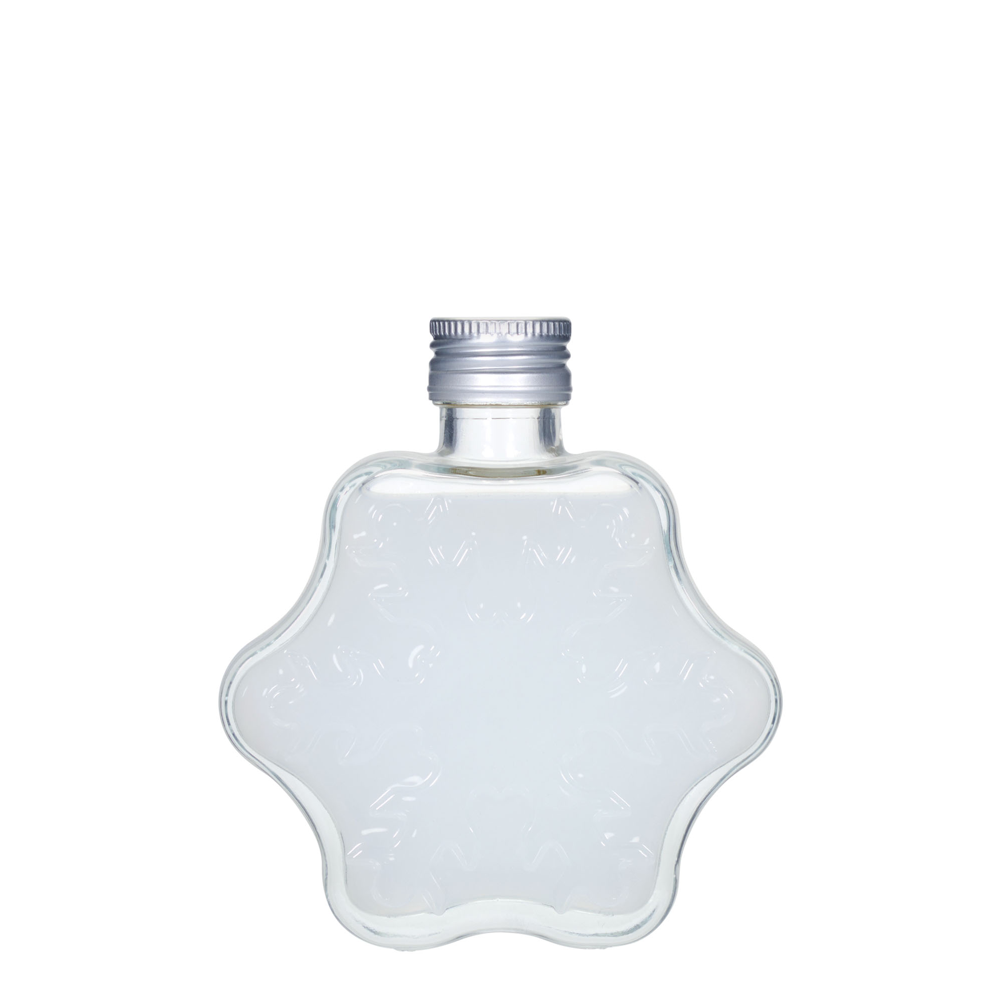 200 ml butelka szklana 'Płatek śniegu', gwint: PP 28