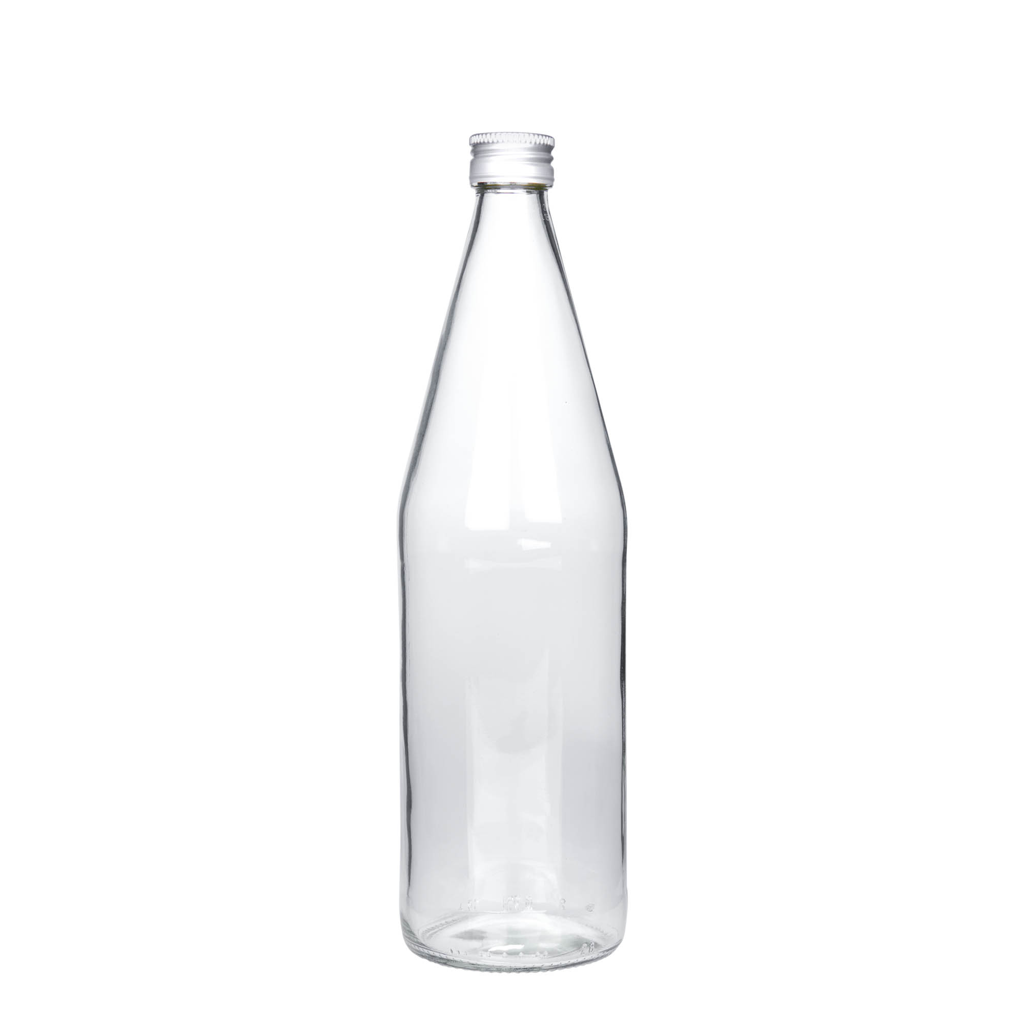 750 ml uniwersalna butelka w kształcie marchewki, szkło, gwint: PP 28