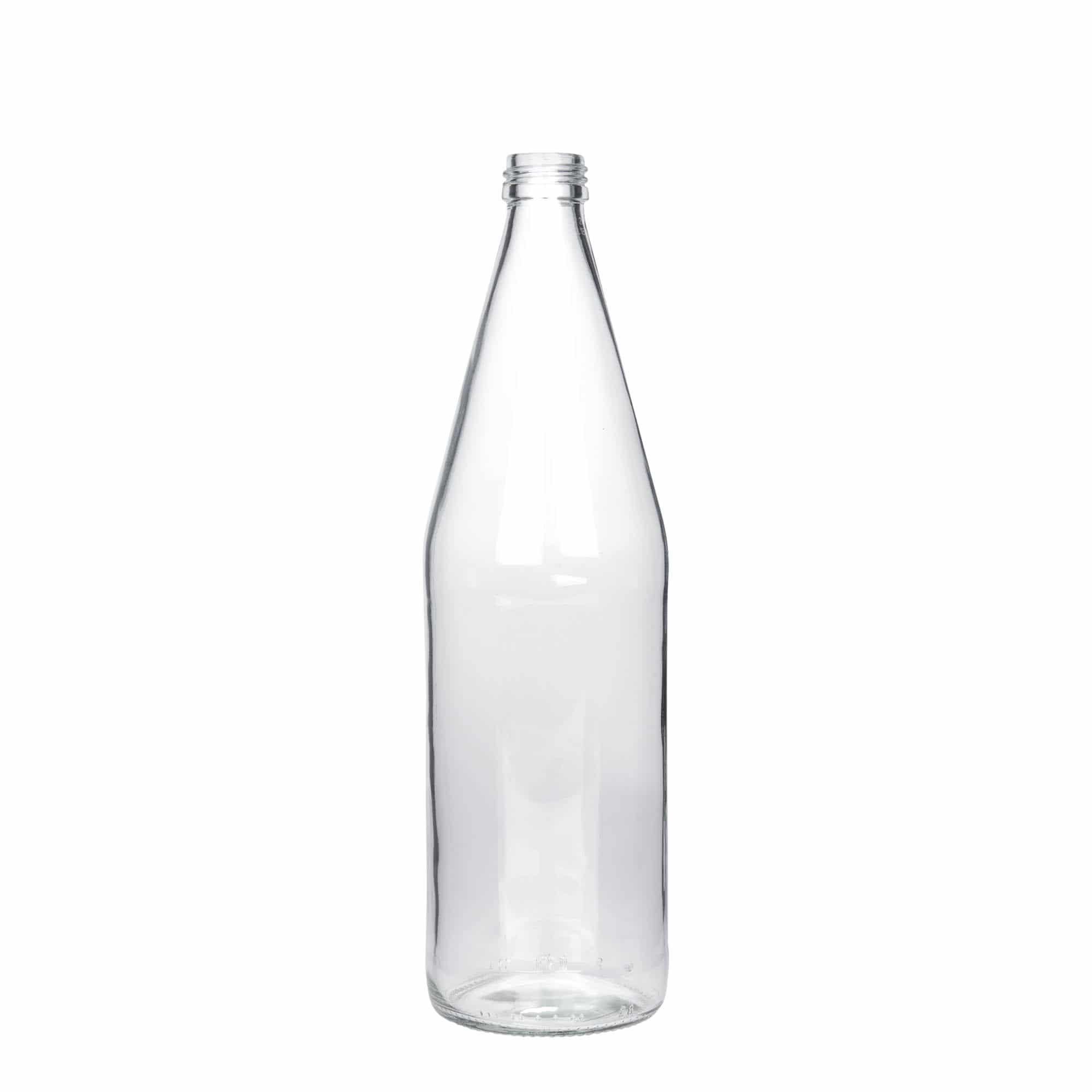 750 ml uniwersalna butelka w kształcie marchewki, szkło, gwint: PP 28