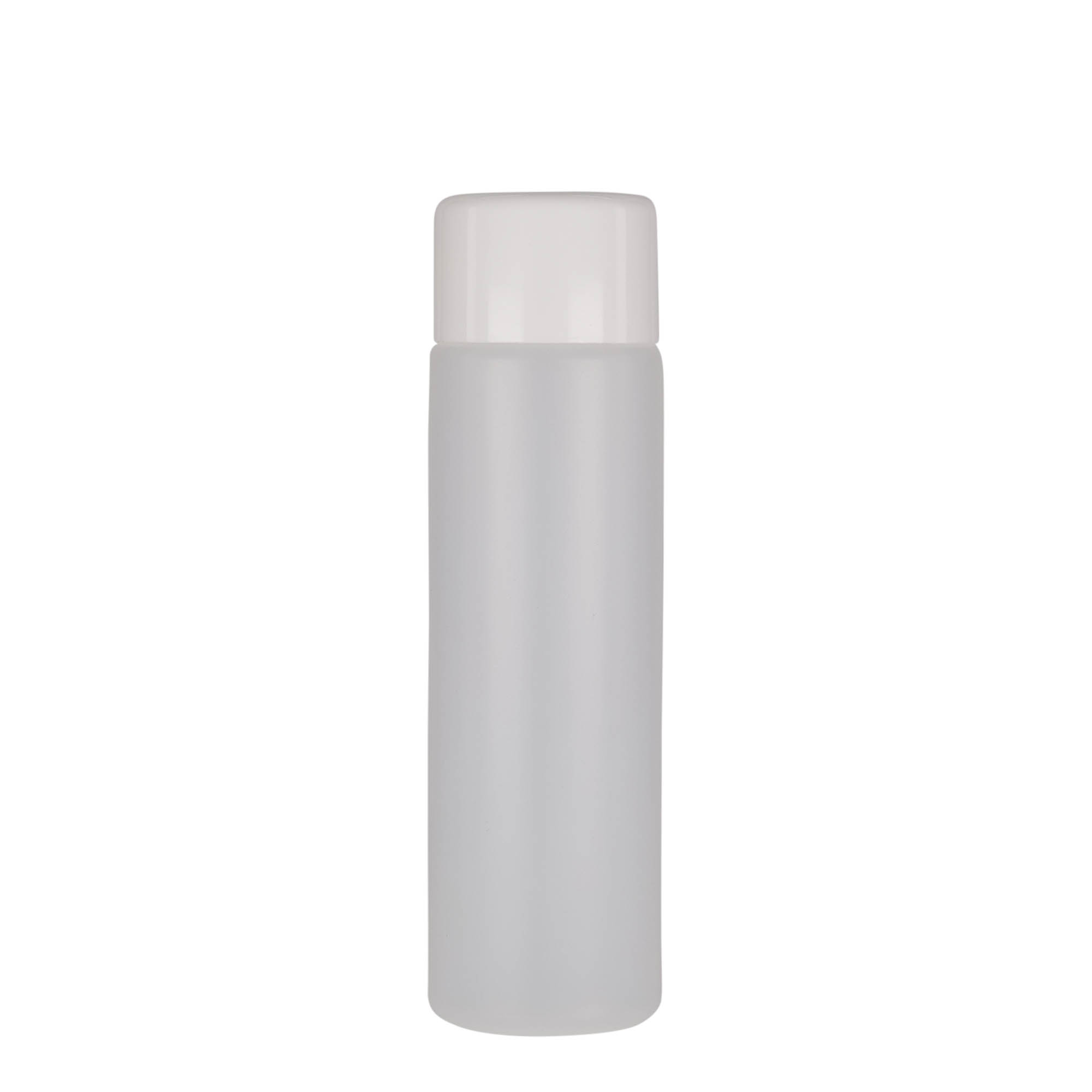 250 ml butelka okrągła, tworzywo PE, naturalna, wylot: zakrętka