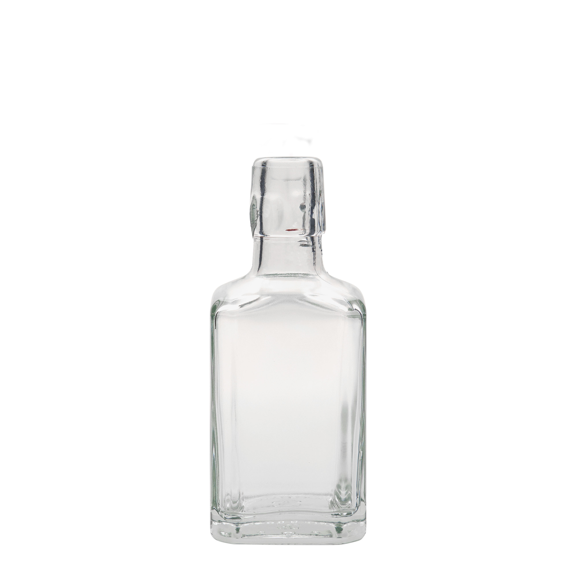 250 ml butelka szklana 'Rialto', kwadratowa, otwór: zamknięcie na klamrę 250 ml butelka szklana 'Rialto', kwadratowa, otwór: zamknięcie na klamrę