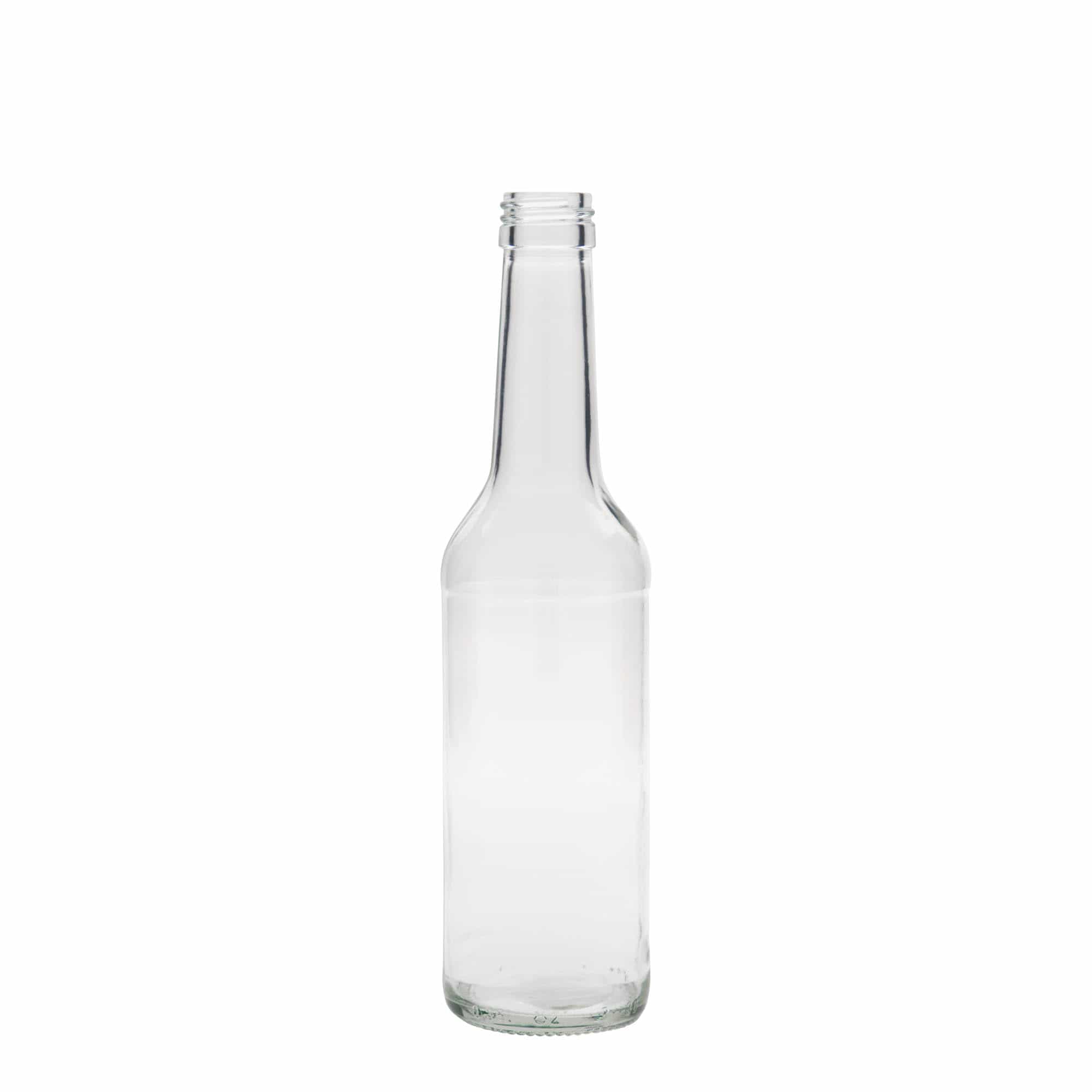 350 ml szklana butelka z prostą szyjką, gwint: PP 28
