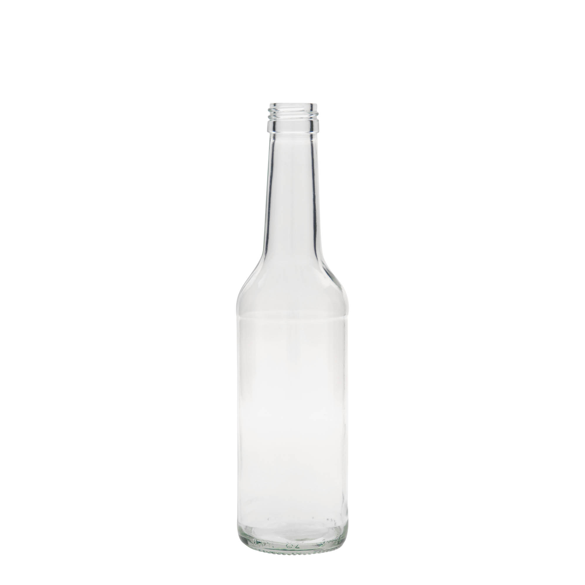 350 ml szklana butelka z prostą szyjką, gwint: PP 28