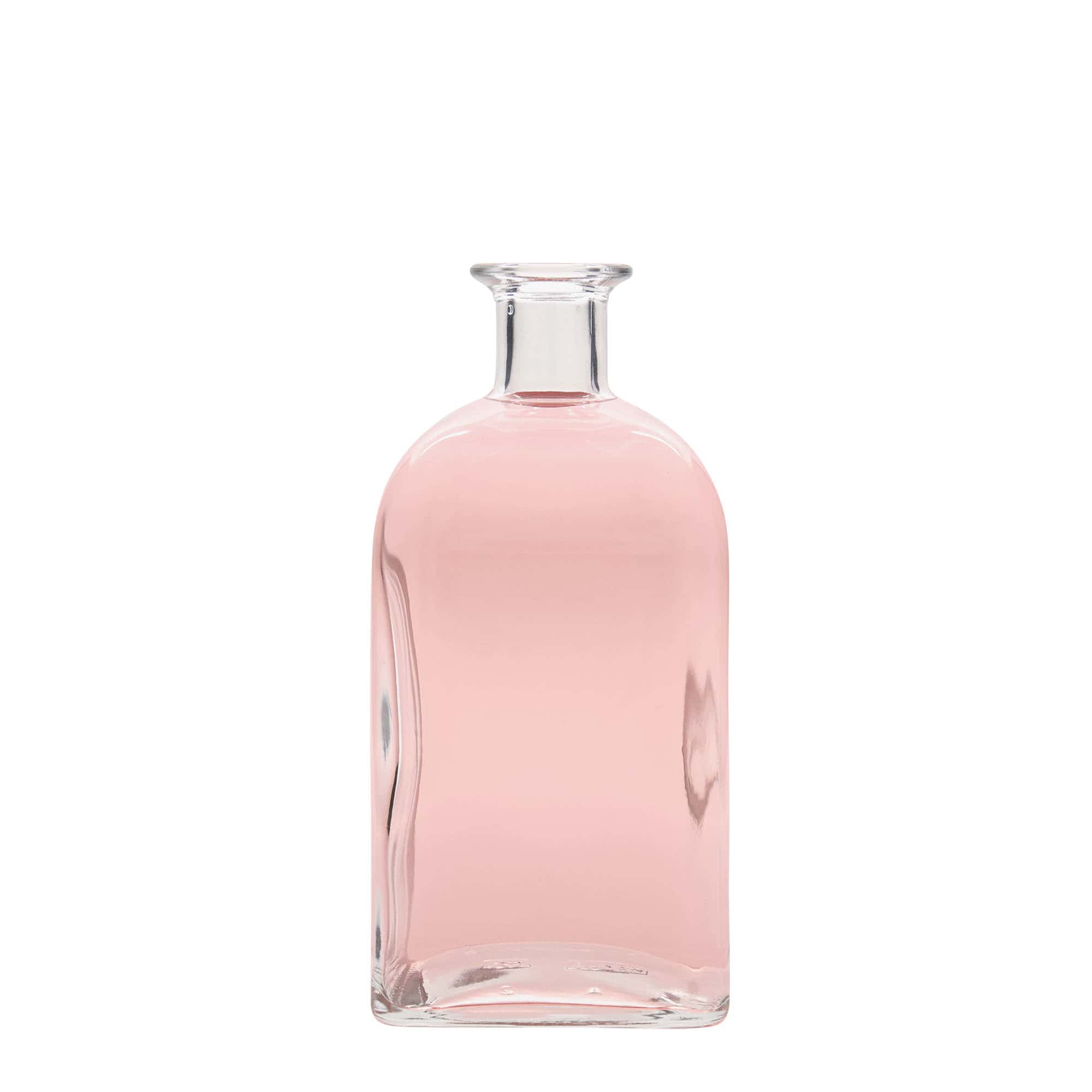 700 ml butelka szklana apteczna Carré, kwadratowa, zamknięcie: korek