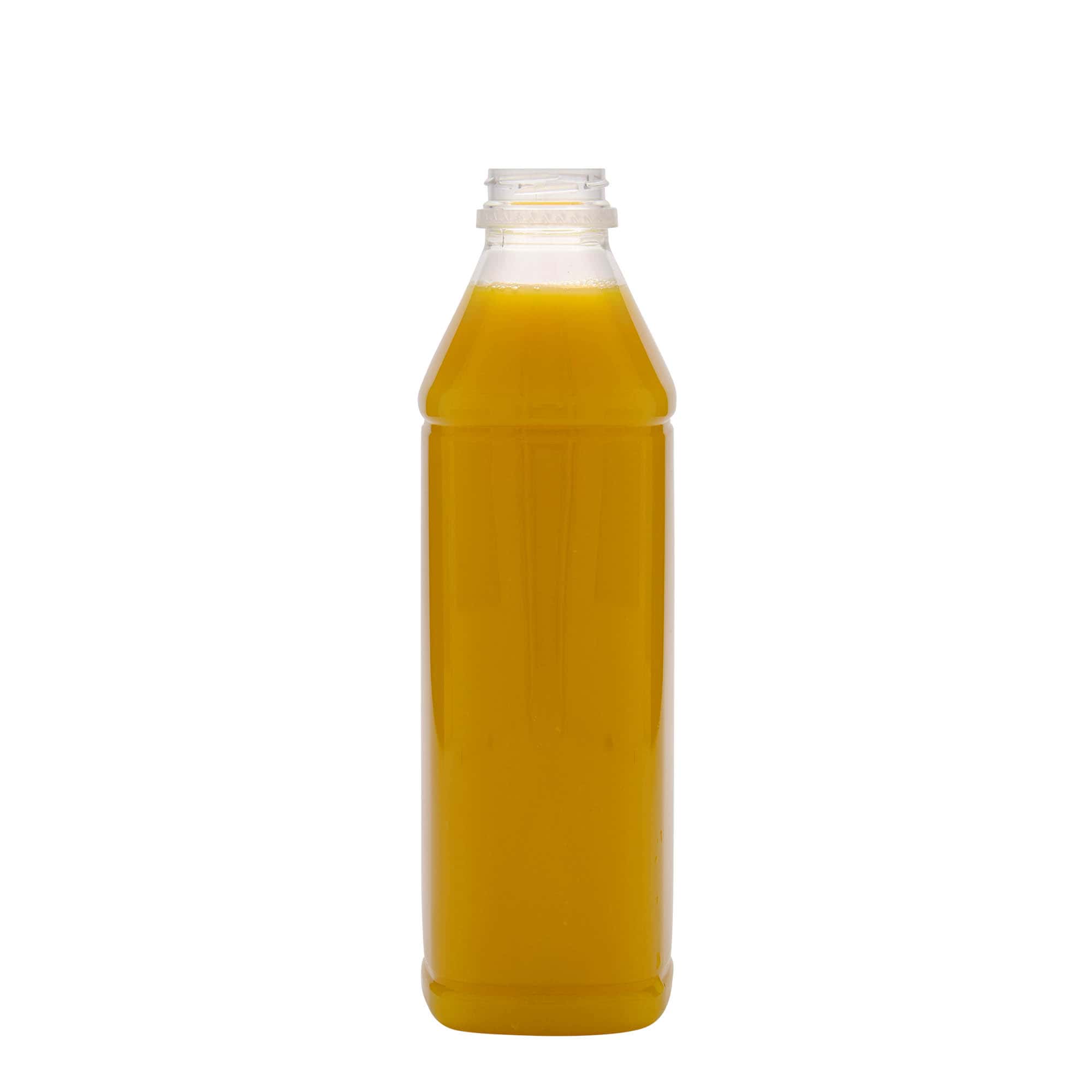 1.000 ml butelka PET „Milk and Juice Carré”, kwadratowa, plastik, szyjka: 38 mm