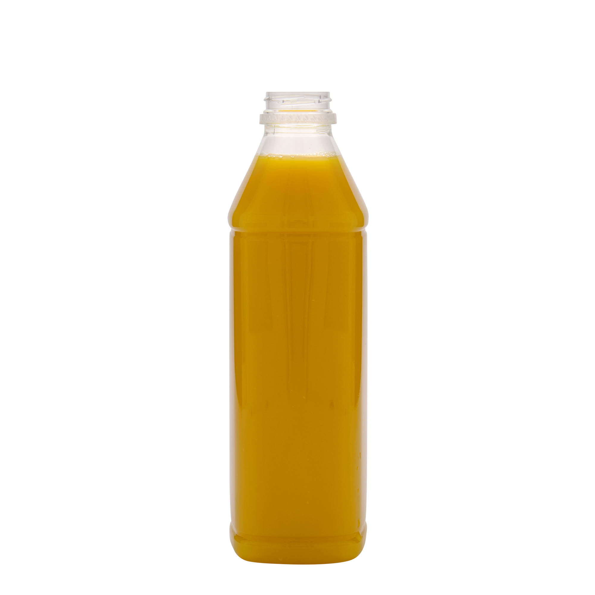 1.000 ml butelka PET „Milk and Juice Carré”, kwadratowa, plastik, szyjka: 38 mm 1.000 ml butelka PET „Milk and Juice Carré”, kwadratowa, plastik, szyjka: 38 mm