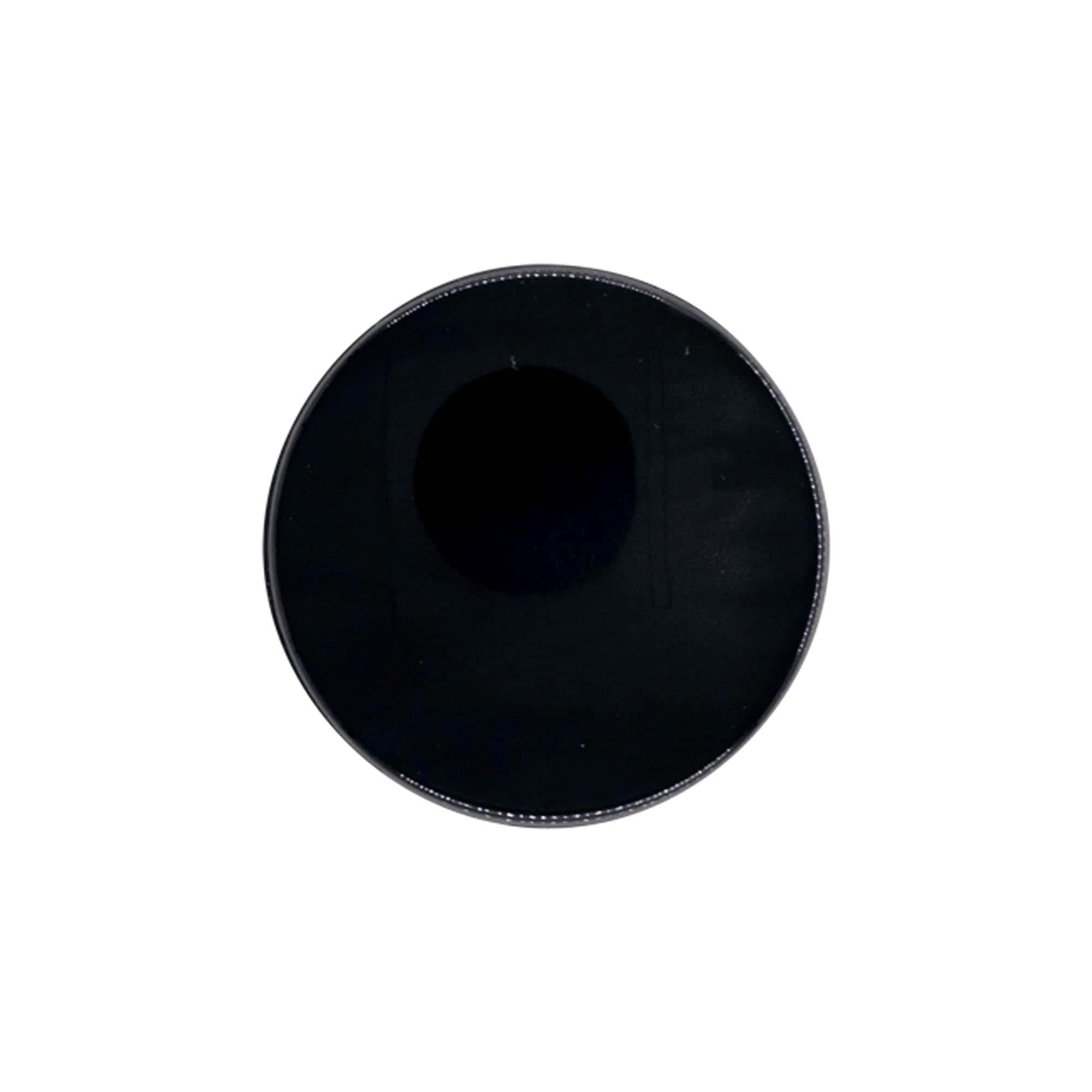 Zakrętka słoiczka na przyprawy do młynka, tworzywo sztuczne PP, kolor czarny, do zamknięcia: GPI 38/400