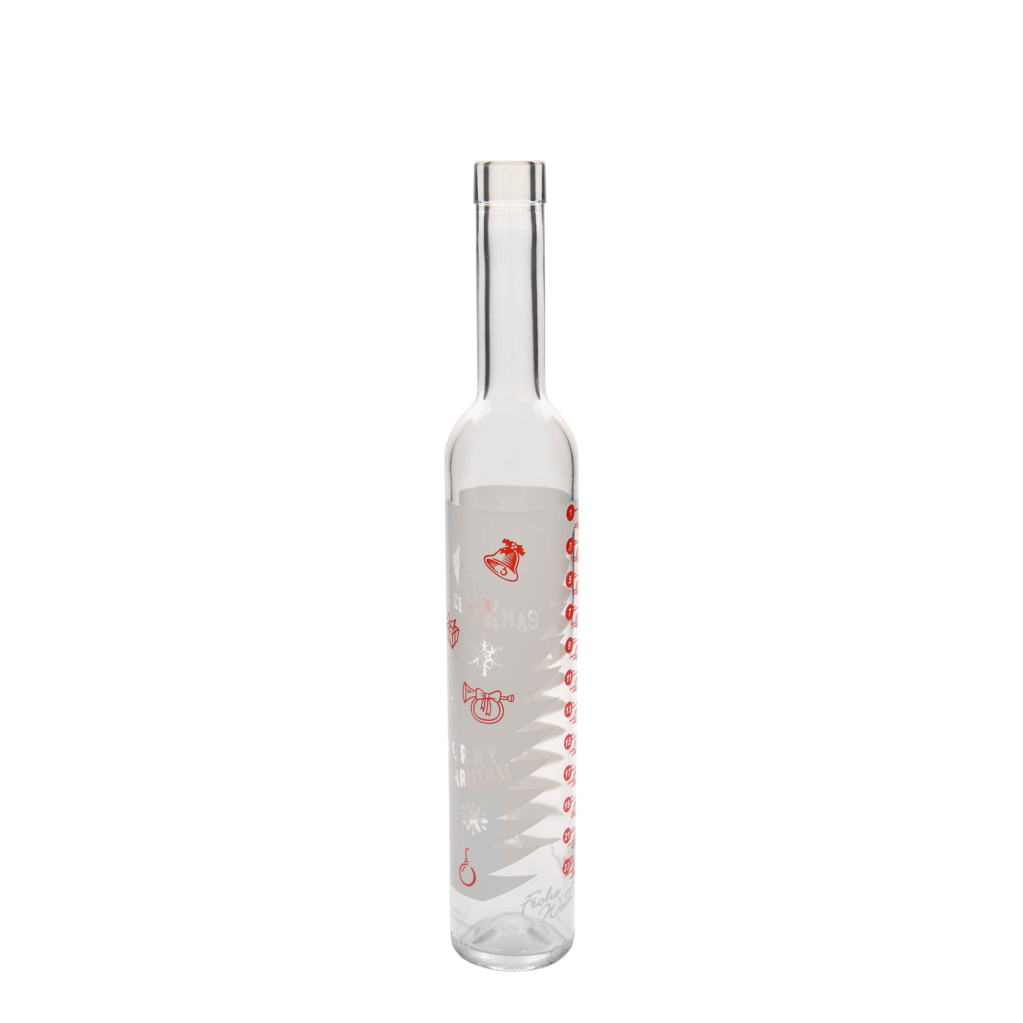 500 ml butelka szklana Maximo z nadrukiem „Kalendarz adwentowy”, szyjka: korek 500 ml butelka szklana Maximo z nadrukiem „Kalendarz adwentowy”, szyjka: korek