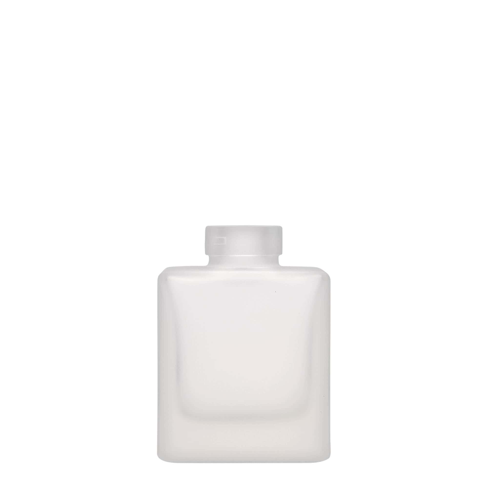 100 ml szklana butelka „Cube”, kwadratowa, matowa, szyjka: korek