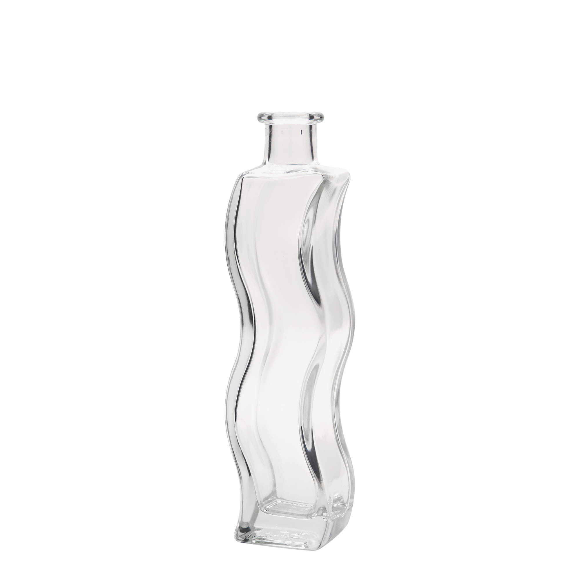 200 ml szklana butelka 'Welle', kwadratowa, otwór: korek 200 ml szklana butelka 'Welle', kwadratowa, otwór: korek