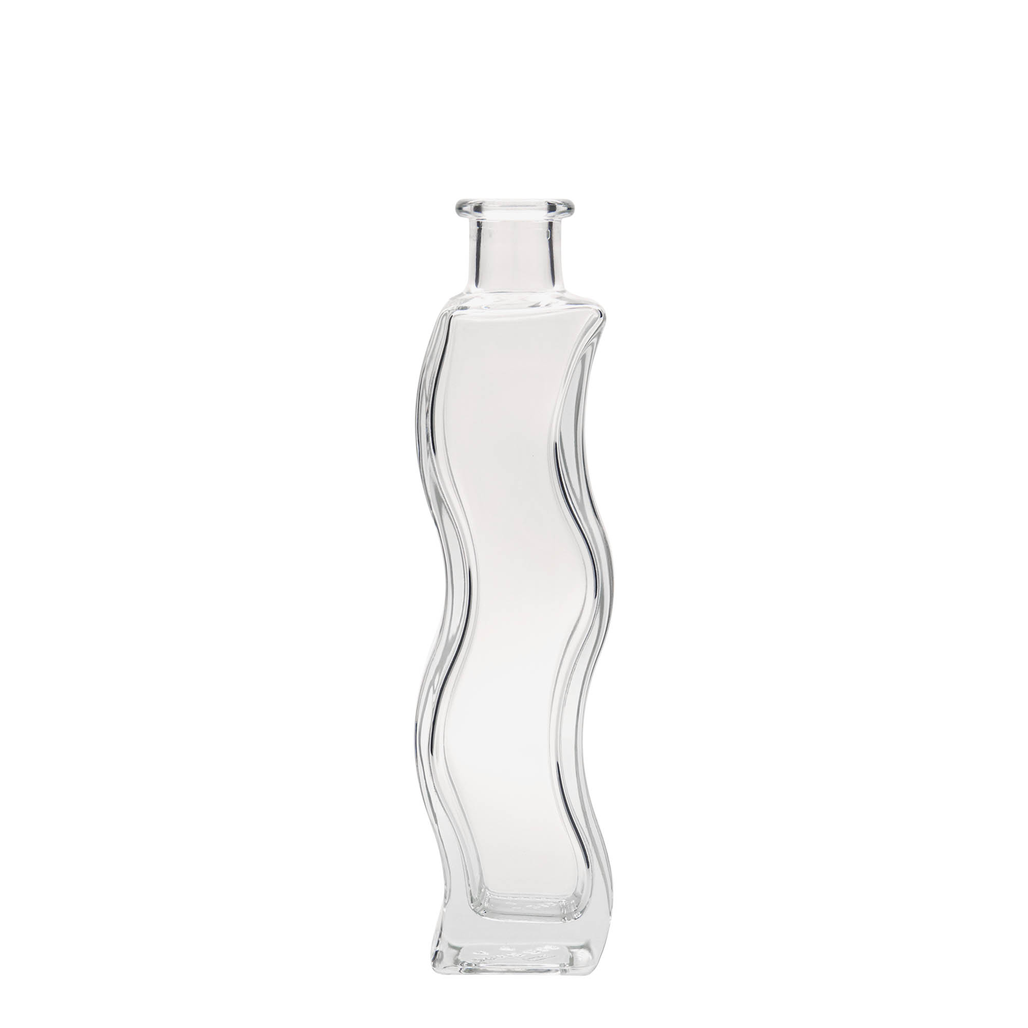 200 ml szklana butelka 'Welle', kwadratowa, otwór: korek 200 ml szklana butelka 'Welle', kwadratowa, otwór: korek