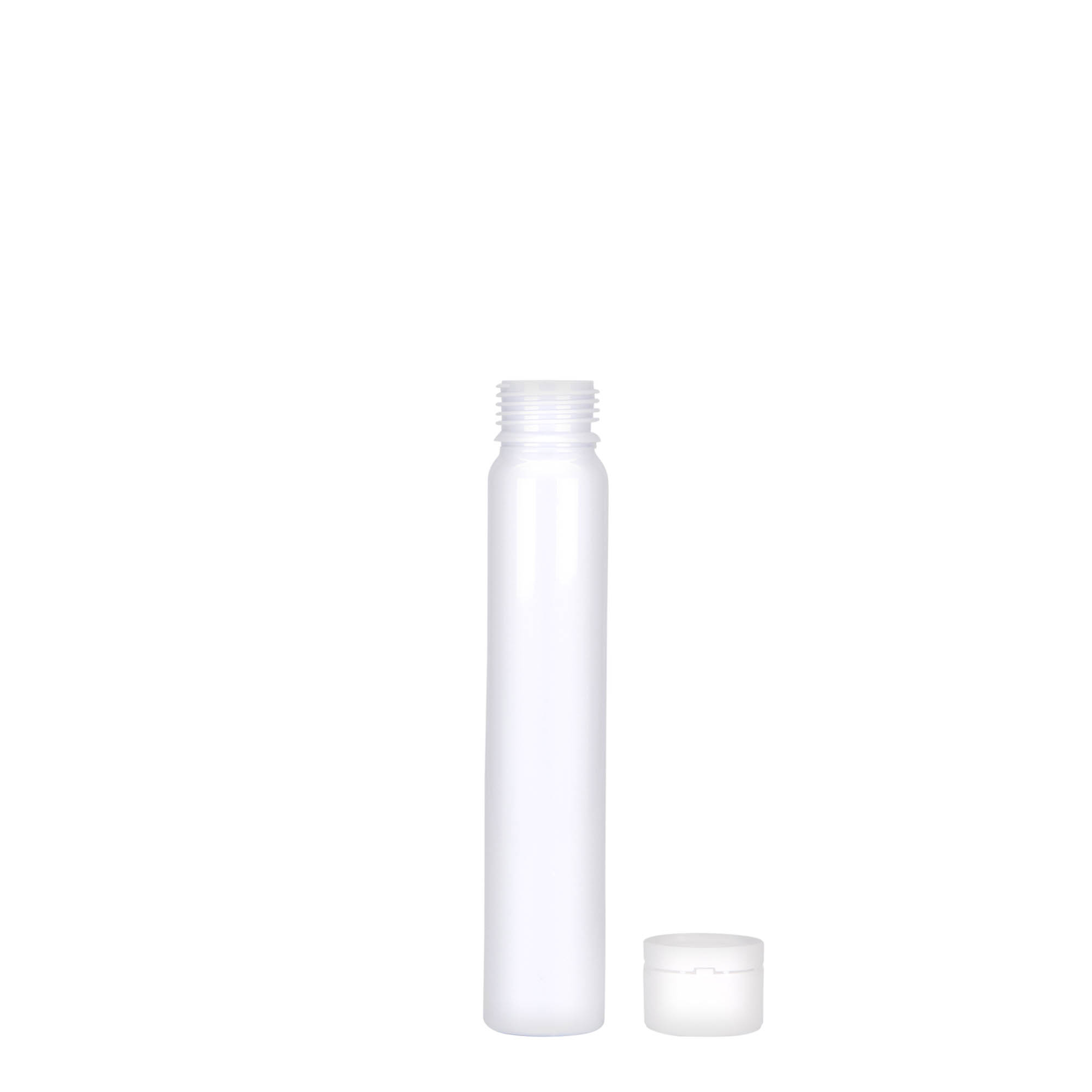 25 ml rurka PET, tworzywo sztuczne, biały, zakończenie: zakrętka