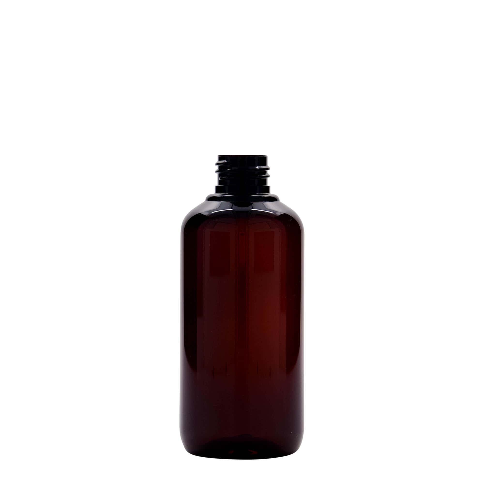 200 ml butelka z tworzywa sztucznego z recyklingu 'Victor's Best', PCR, brązowa, gwint: 24/410