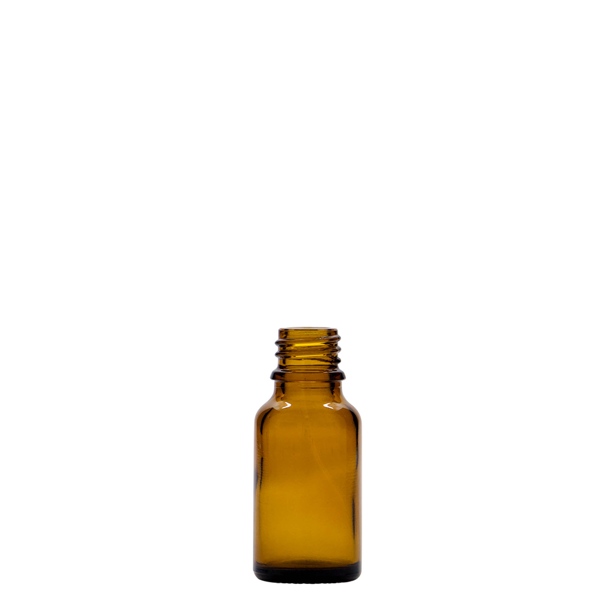 15 ml butelka medyczna, szkło, brązowa, szyjka: DIN 18