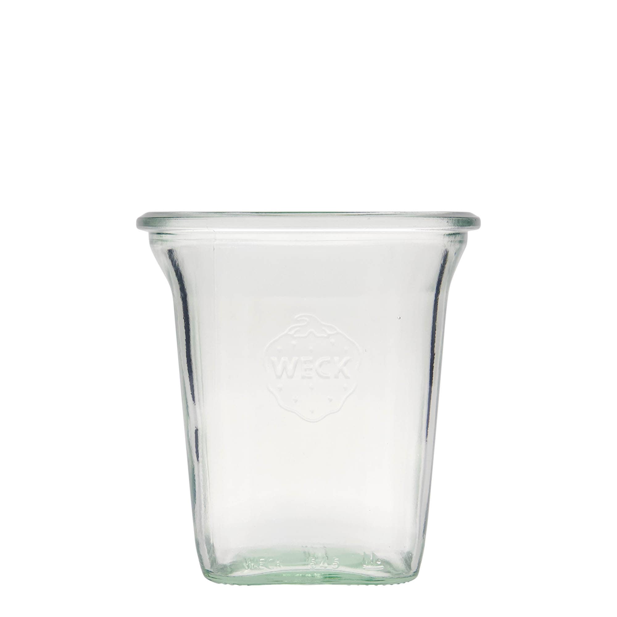 6x 545 ml WECK-Quadroglas z szklanym wieczkiem RR 100