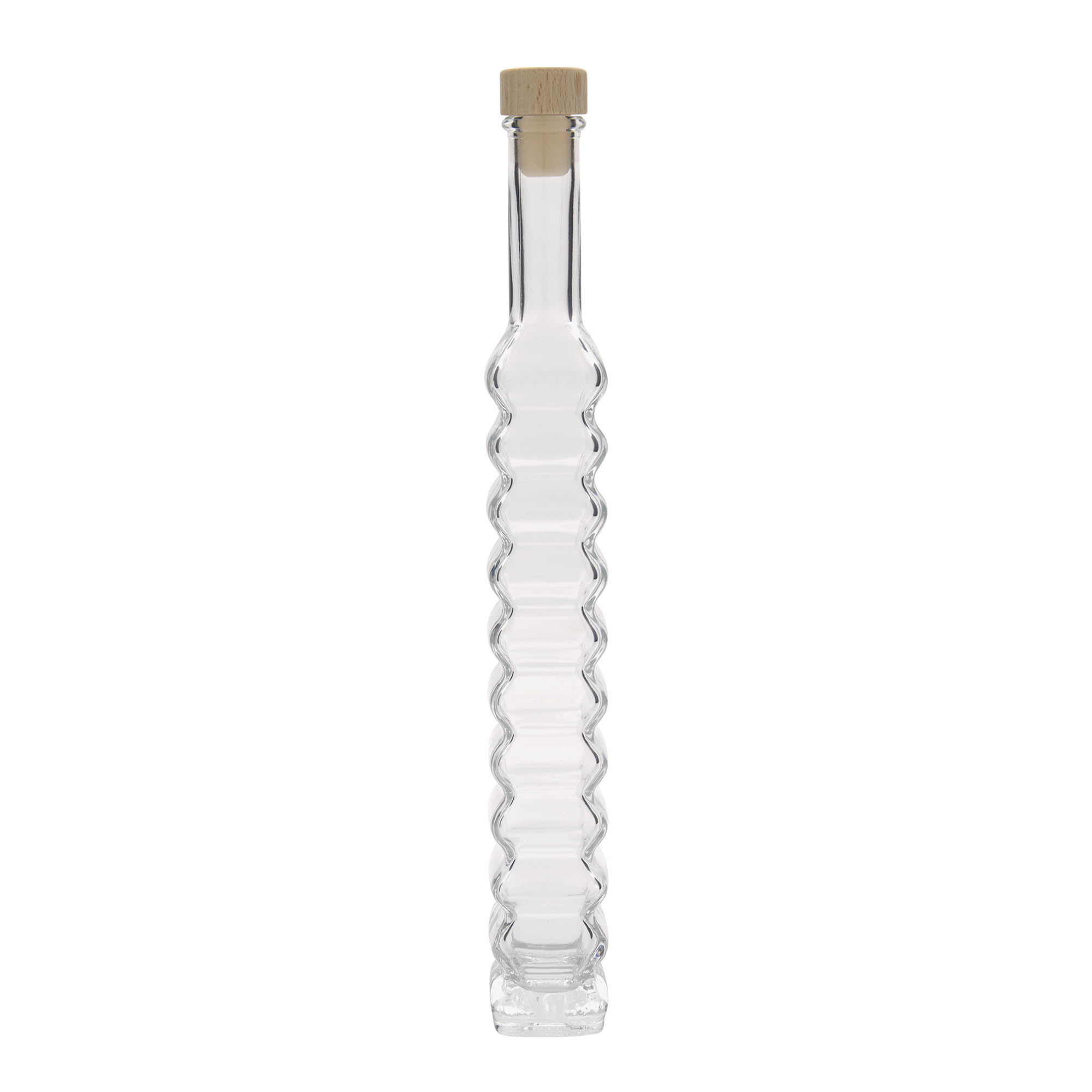 Butelka szklana 200 ml „Roma”, kwadratowa, otwór: korek