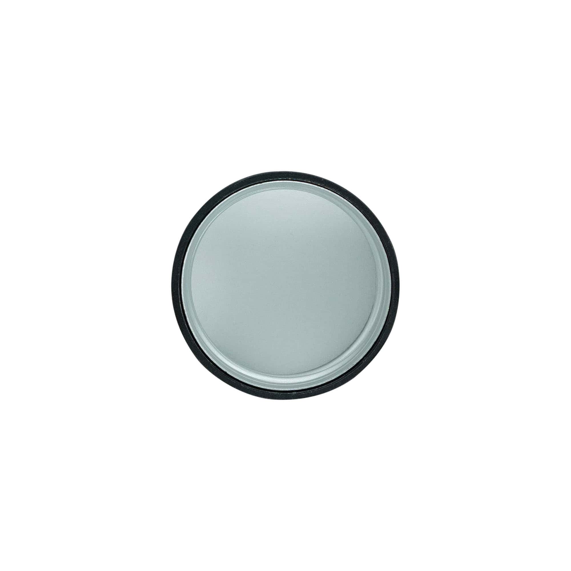 Zakrętka, metalowo-plastikowa, czarna, do wylotu: PP 31,5