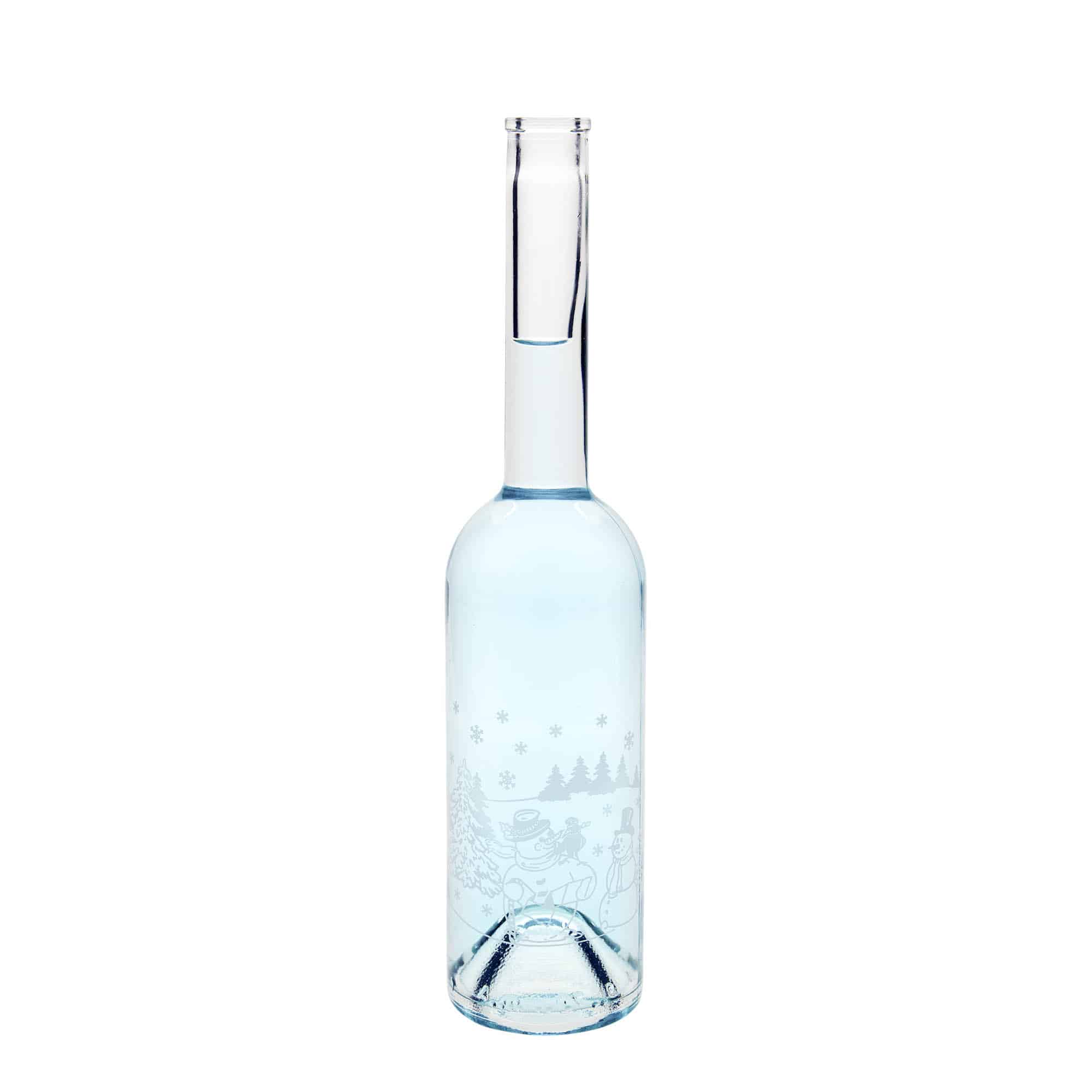 500 ml butelka szklana 'Opera', motyw: butelka bałwana, szyjka: korek