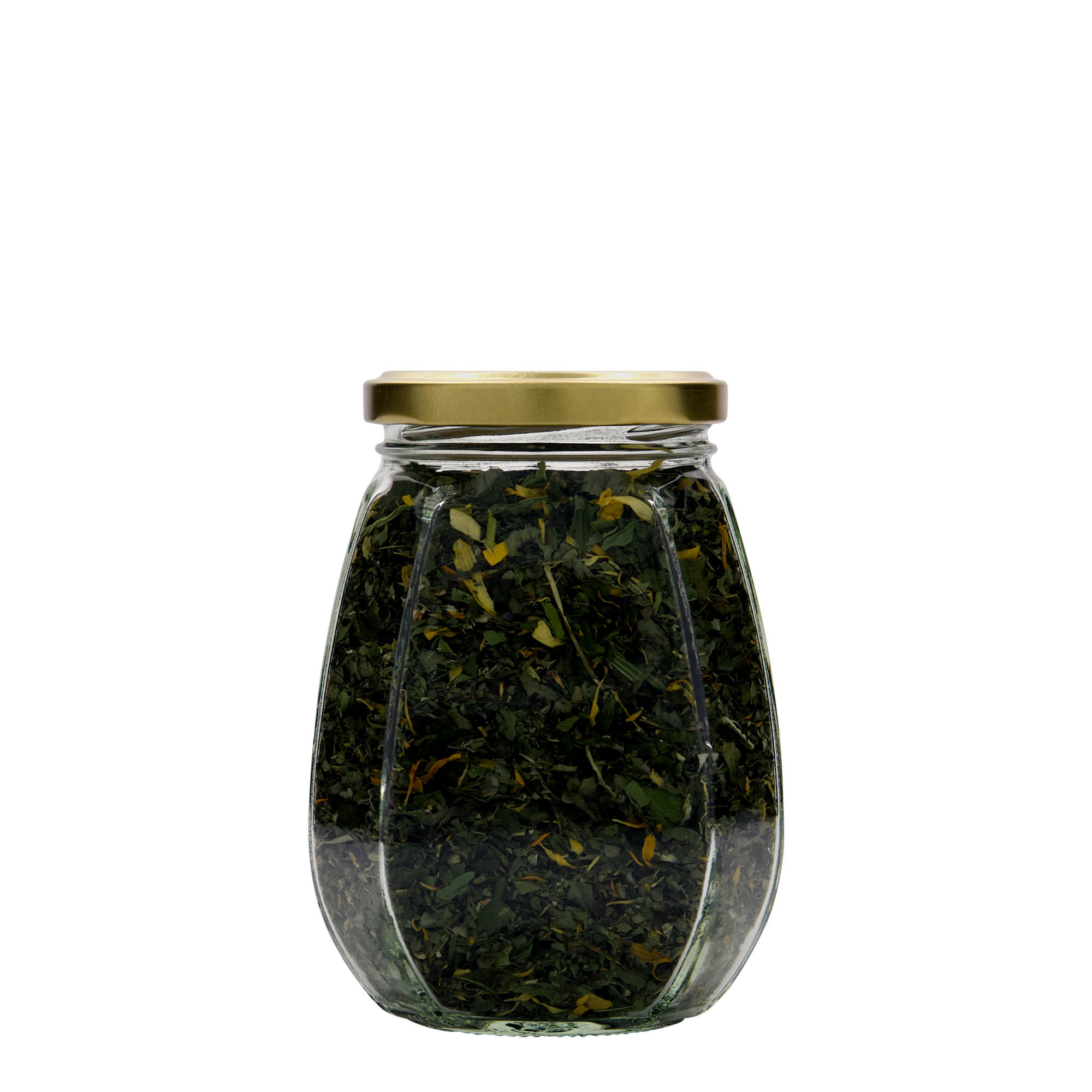 385 ml sześcioramienne szklane naczynie ozdobny, otwór: Twist-Off (TO 63)